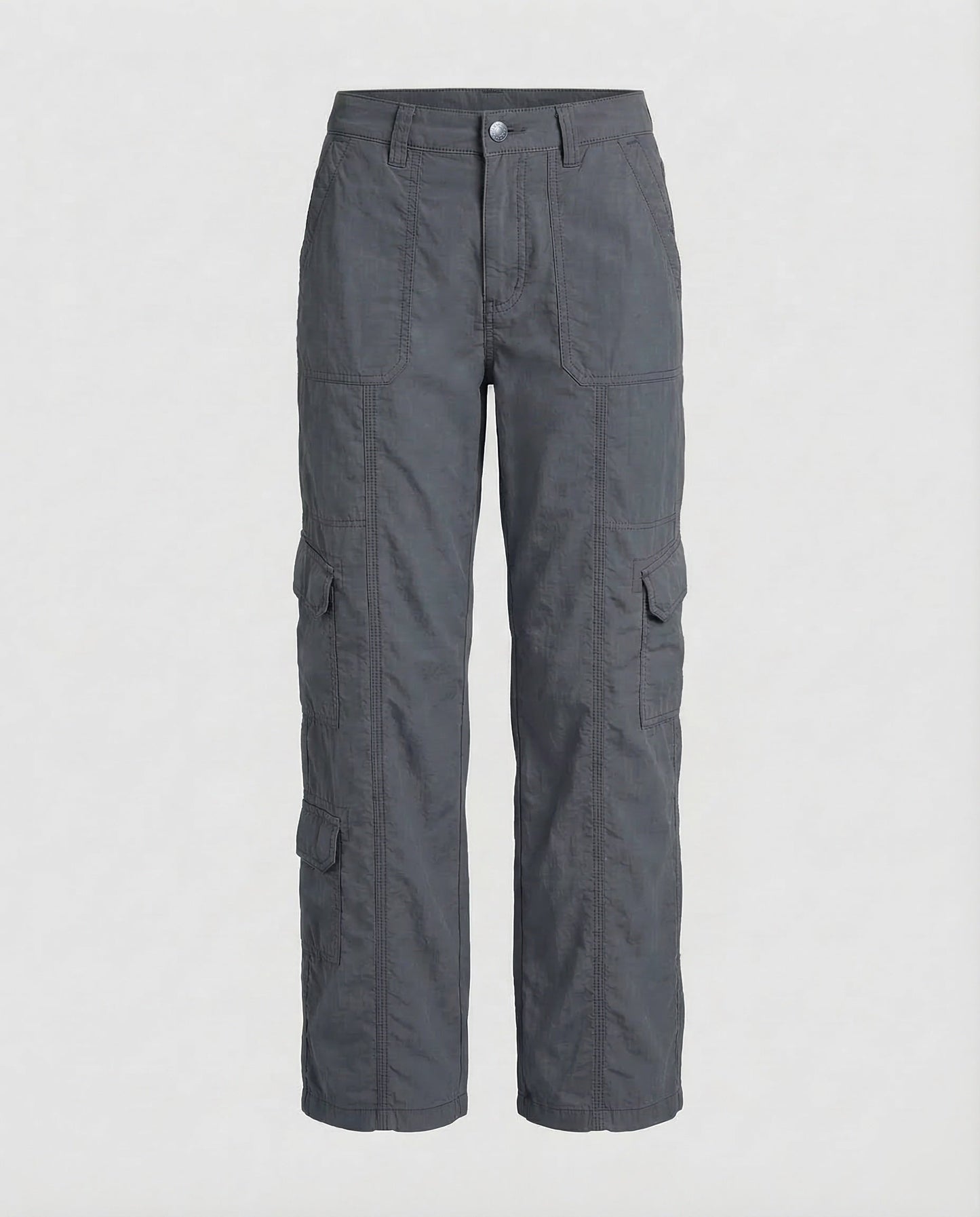 Pantaloni Cargo Donna Bassi con Cuciture Decorative