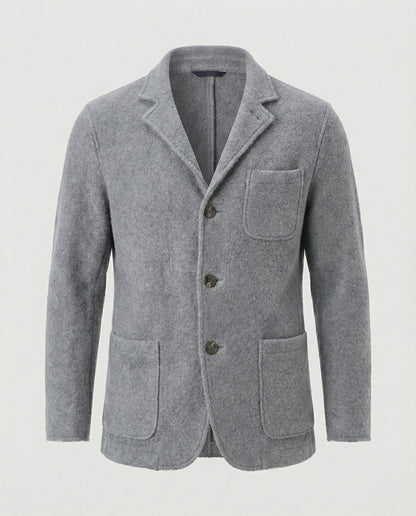 Cardigan Uomo Elegante Maglia Scollo Aperto Taglio Comodo