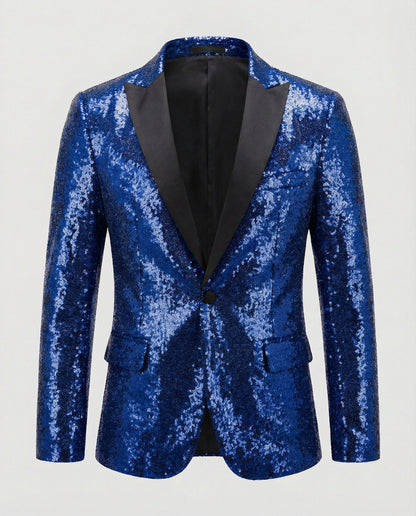 Blazer Uomo Paillettes Lucido Slim Fit