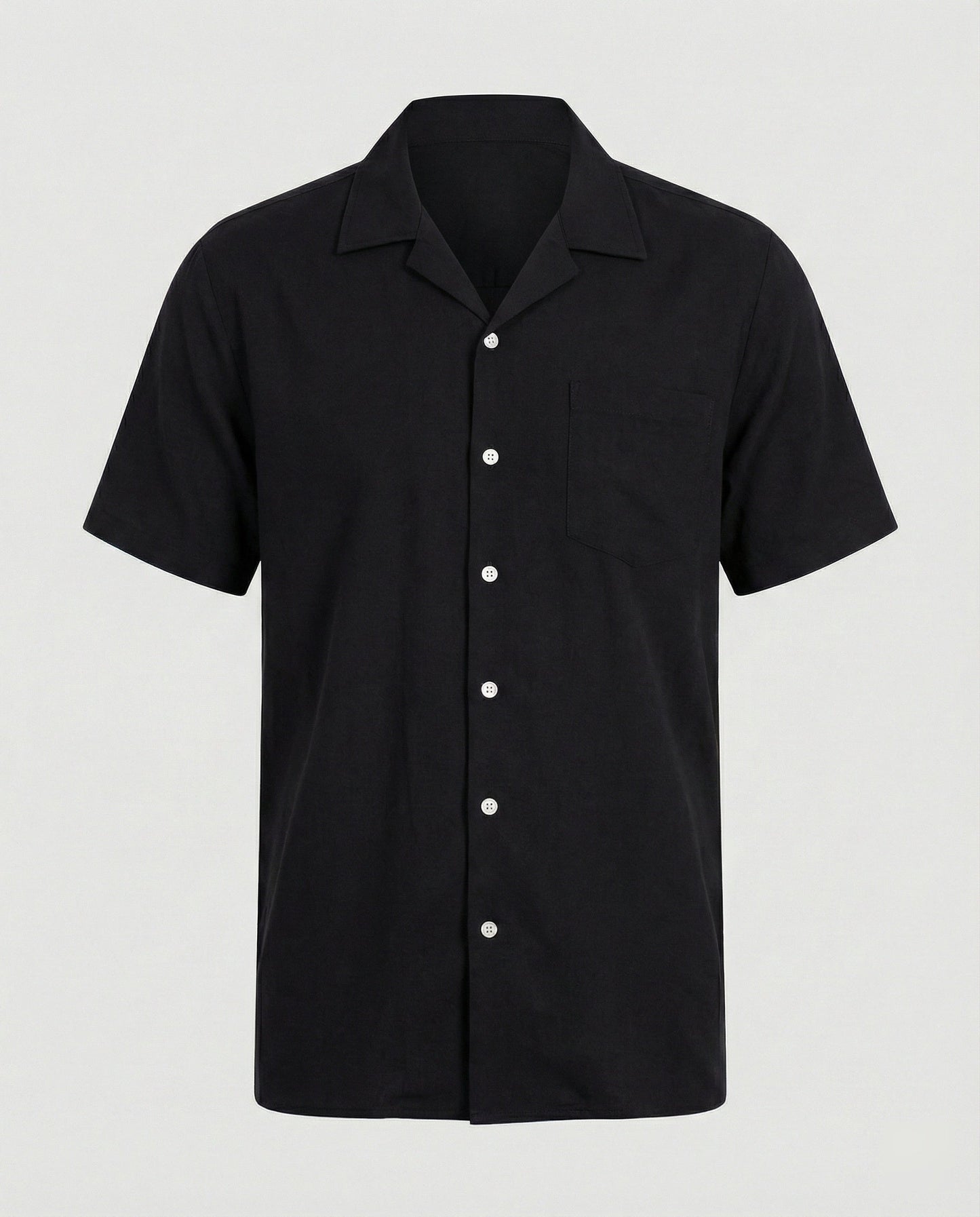 Camicia Uomo Manica Corta Cotone Stampa Palme