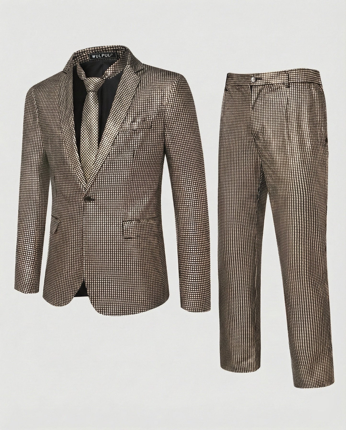 Abito da Sera Uomo con Motivo Lucido Slim Fit