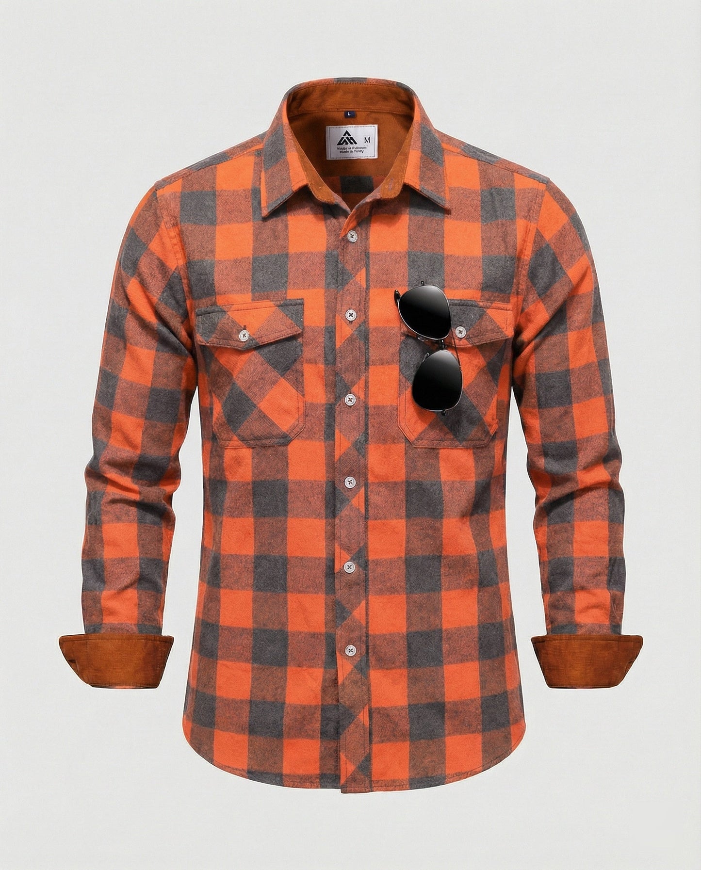 Camicia Uomo Flanella Quadri Vestibilità Comoda