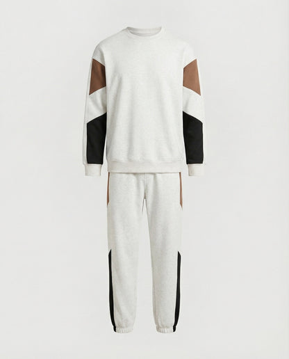 Completo Uomo Felpa con Stampa e Pantaloni Jogging