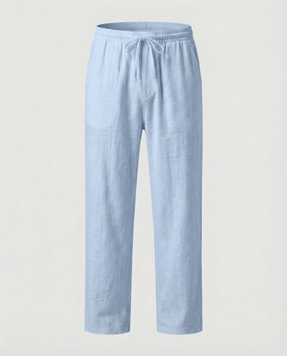 Pantaloni Lino Uomo Vestibilità Comoda