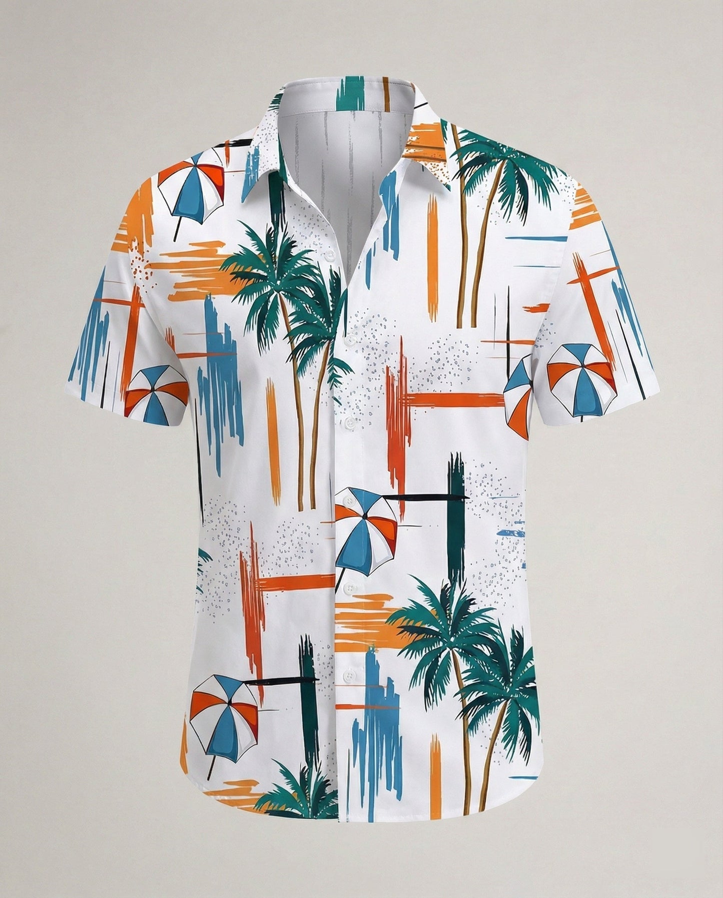 Camicia Uomo Hawaii in Viscosa Manica Corta