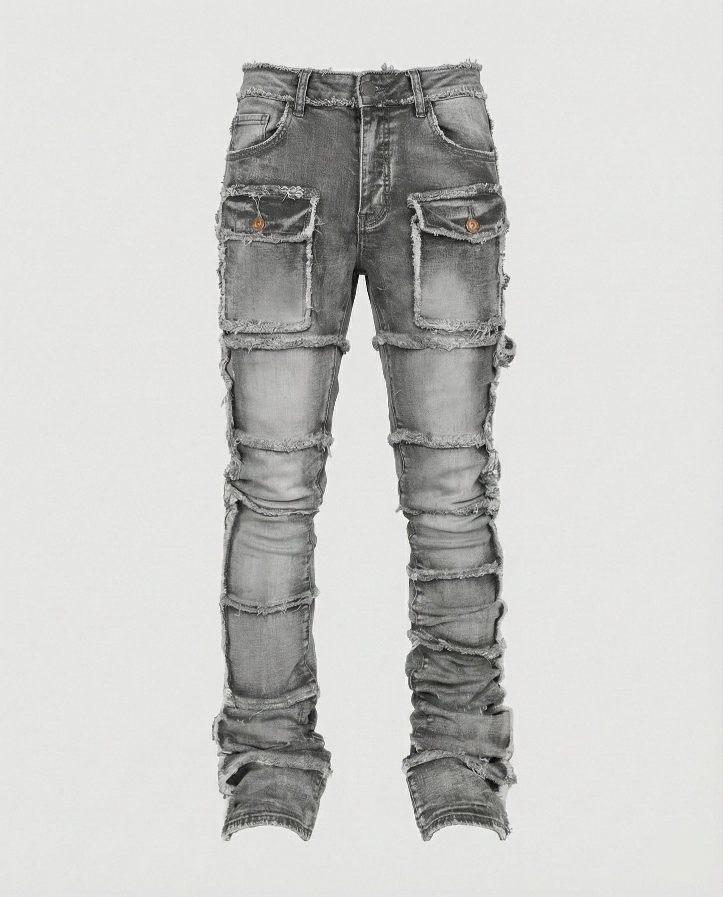 Jeans Uomo Slim Fit con Tasche Cargo