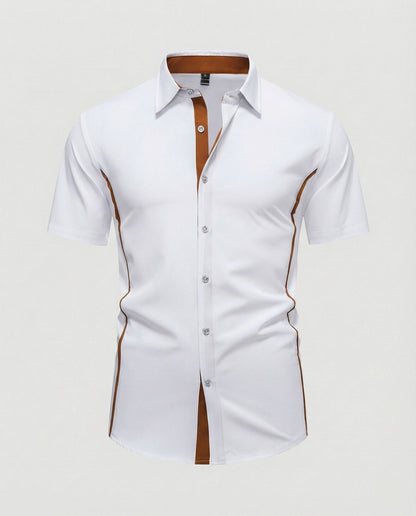 Camicia Uomo Manica Corta Stile Moderno
