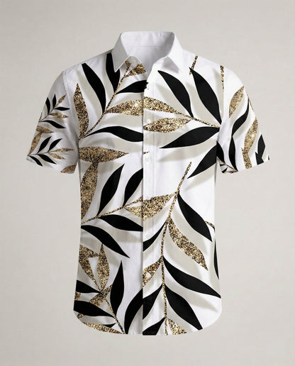 Camicia Uomo Hawaii in Viscosa Manica Corta