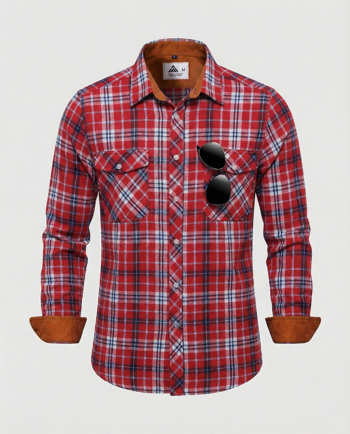 Camicia Uomo Flanella Quadri Vestibilità Comoda