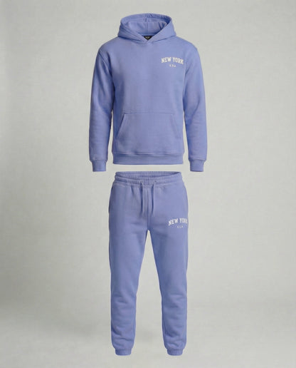 Tuta Jogging Uomo Felpa con Cappuccio Pantaloni Comodi