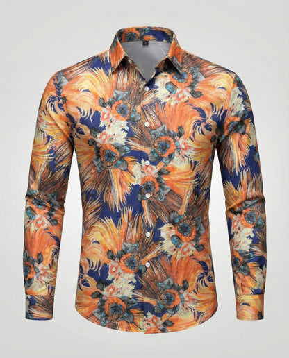 Camicia Uomo Business Manica Lunga Rigata Slim Fit