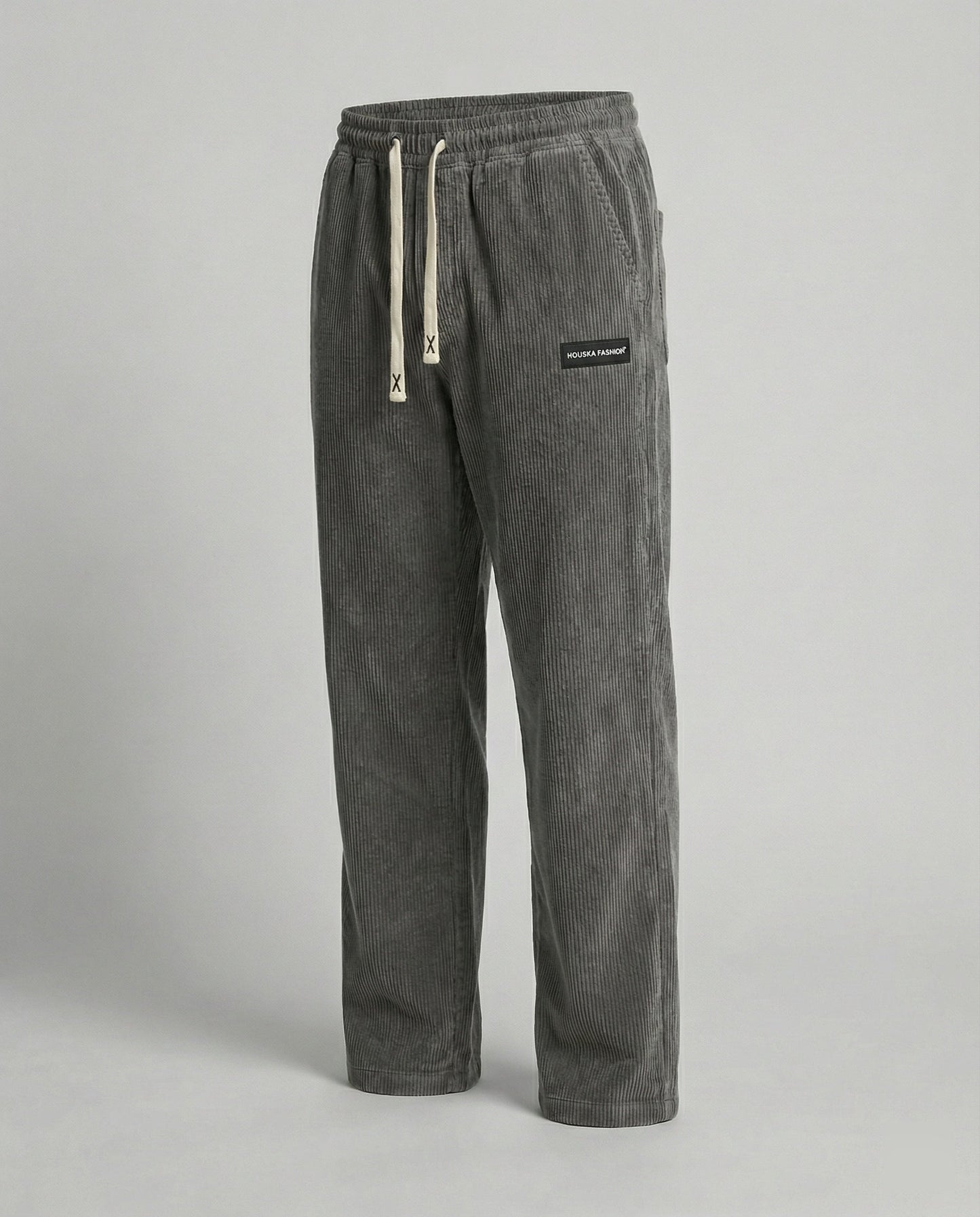 Pantaloni Uomo in Velluto a Coste con Coulisse Larga