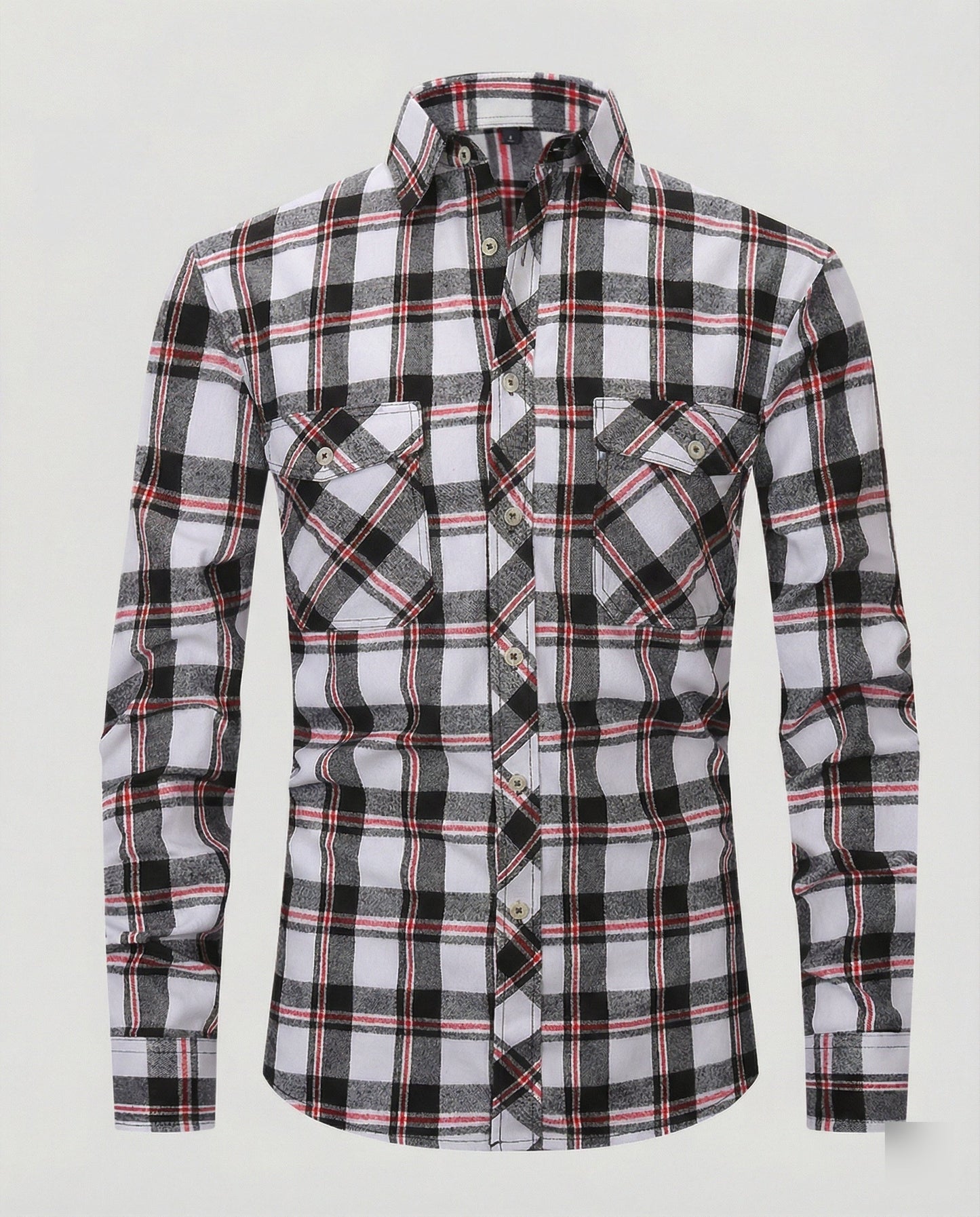 Camicia Uomo Manica Lunga Fantasia Quadri Collo Kent