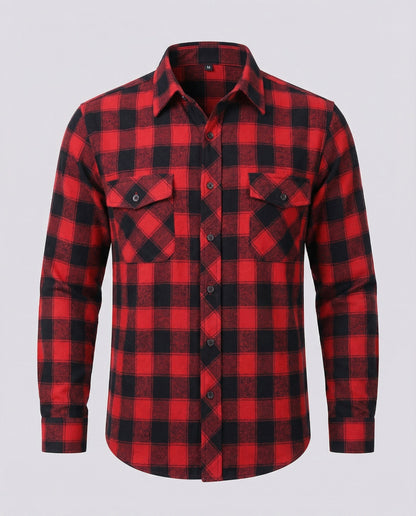 Camicia Uomo Flanella Quadri Casual