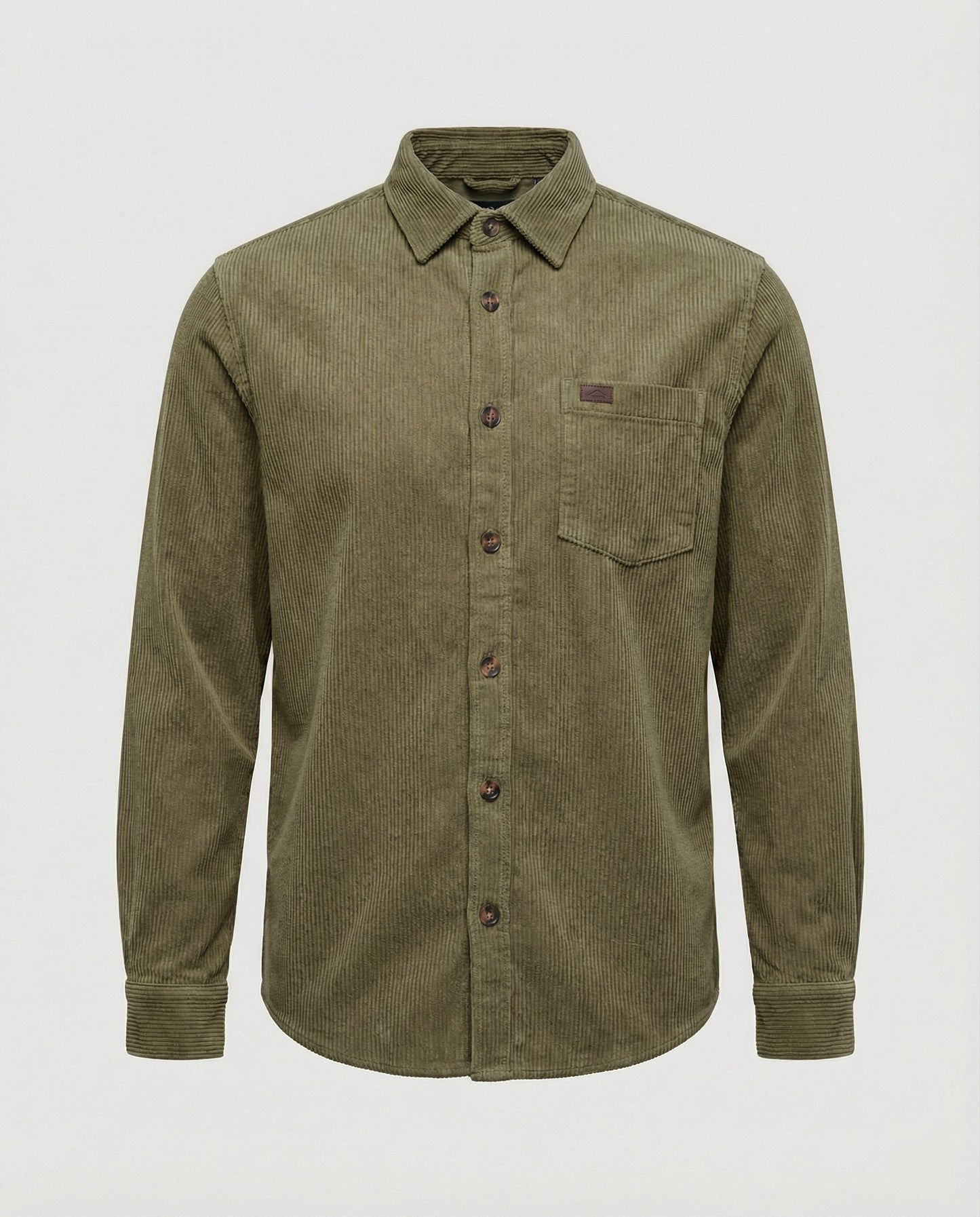 Camicia Uomo in Velluto con Taschino Sul Petto