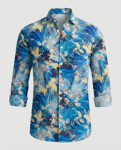 Camicia Uomo Business Manica Lunga Rigata Slim Fit
