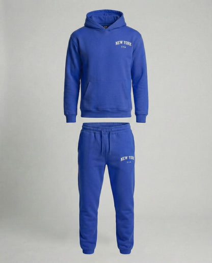 Tuta Jogging Uomo Felpa con Cappuccio Pantaloni Comodi