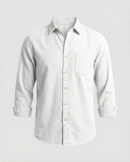 Camicia Uomo Manica Lunga Classica con Taschino
