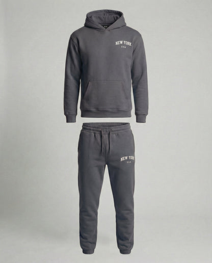 Tuta Jogging Uomo Felpa con Cappuccio Pantaloni Comodi - Brentozzi