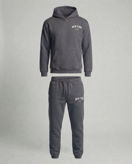 Tuta Jogging Uomo Felpa con Cappuccio Pantaloni Comodi - Brentozzi