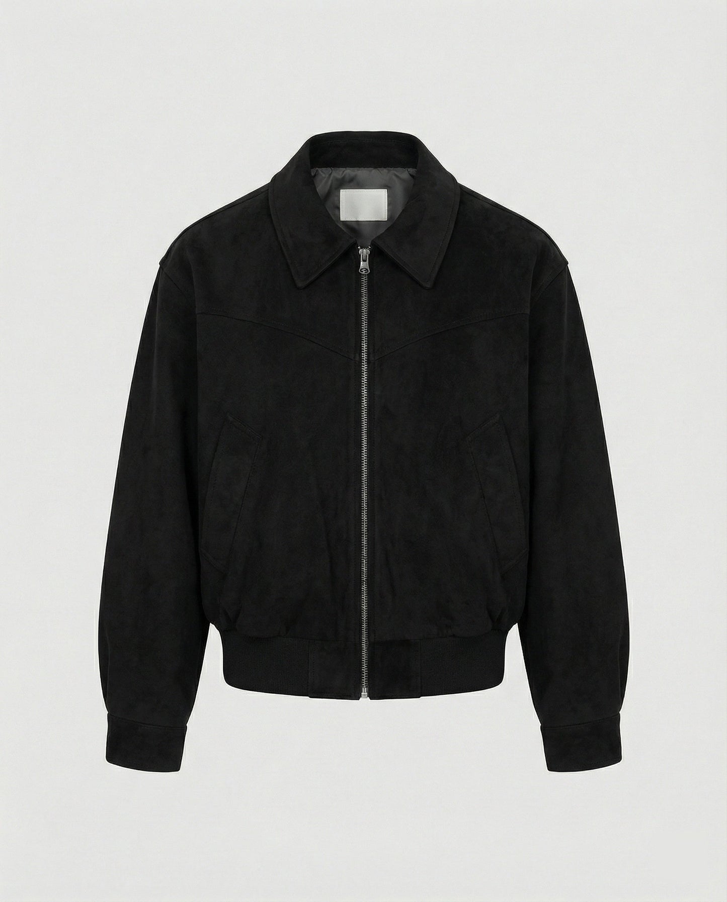 Bomber Uomo in Pelle Scamosciata Vestibilità Regular