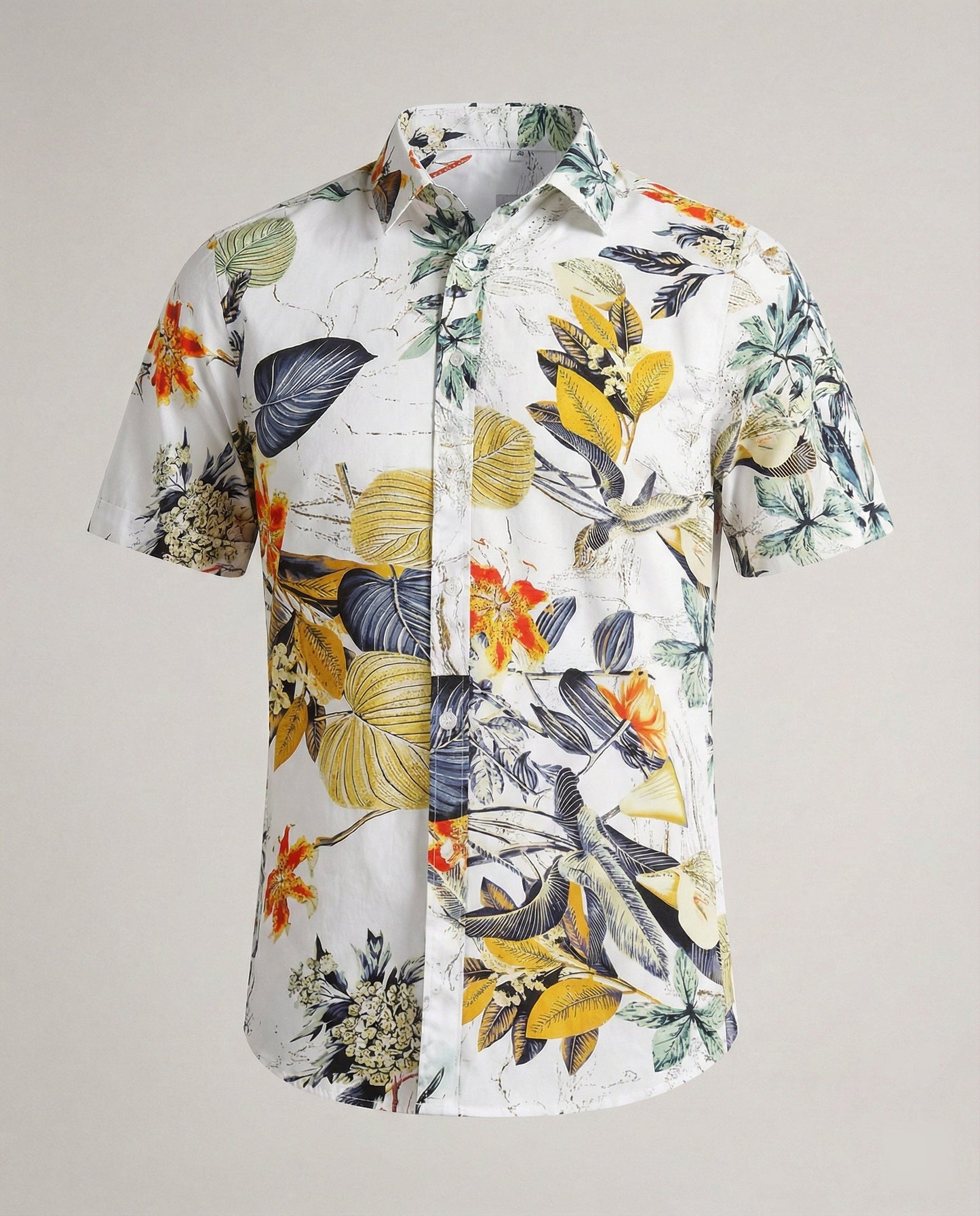 Camicia Uomo Hawaii in Viscosa Manica Corta