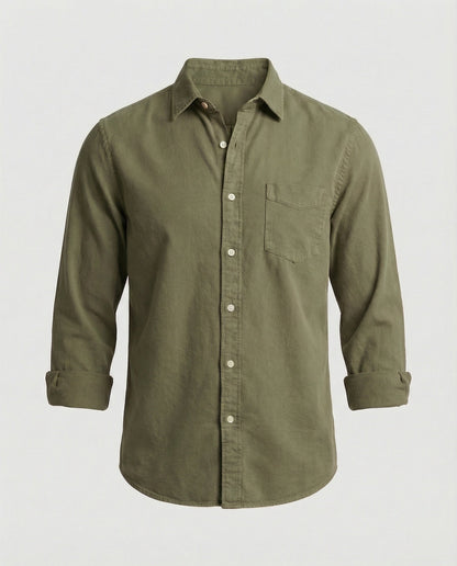 Camicia Uomo Manica Lunga Classica con Taschino