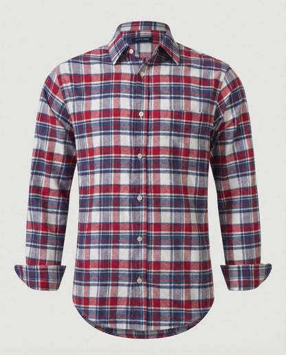 Camicia Uomo Flanella Manica Lunga Quadri