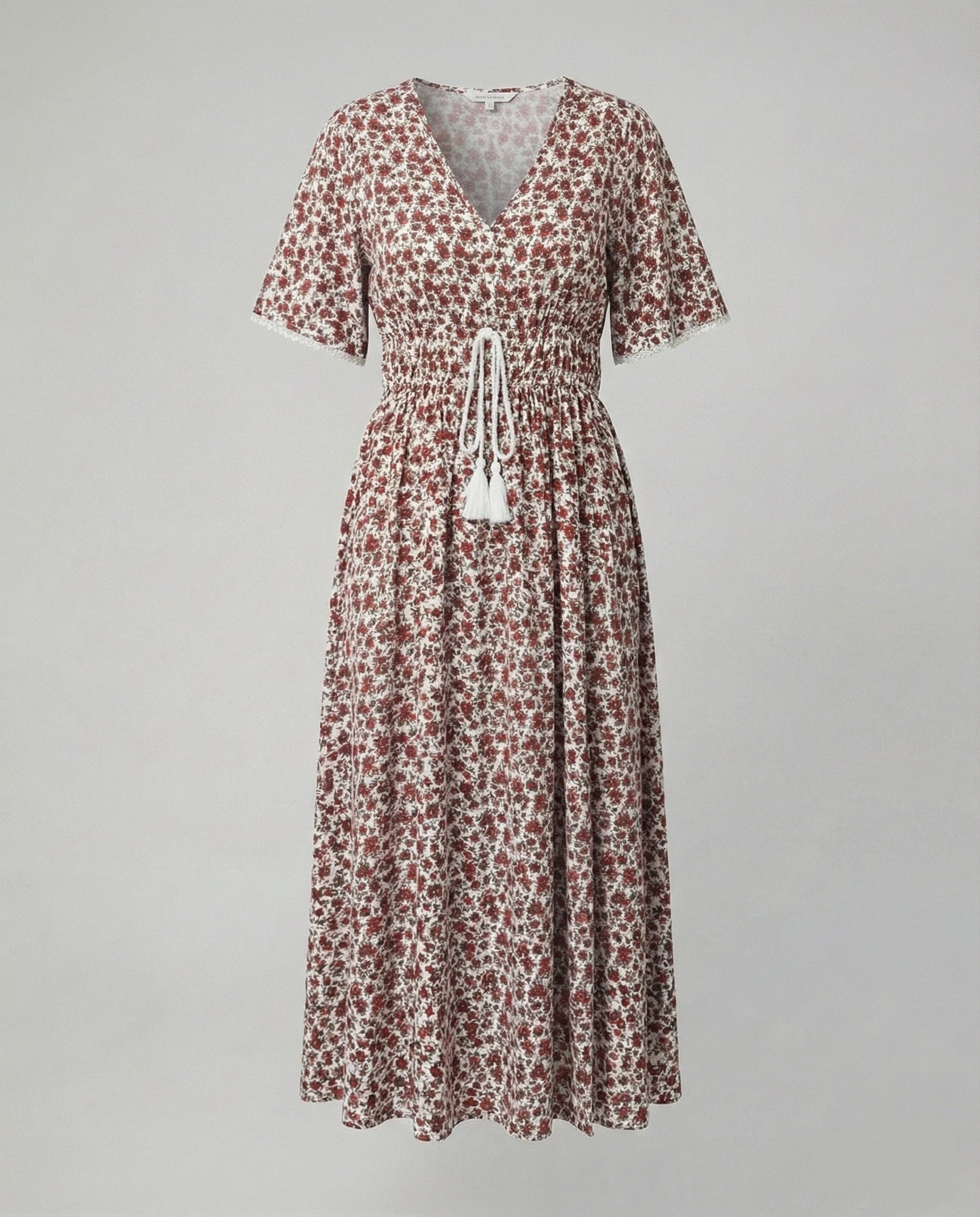 Abito Maxi Donna con Dettagli Floreali
