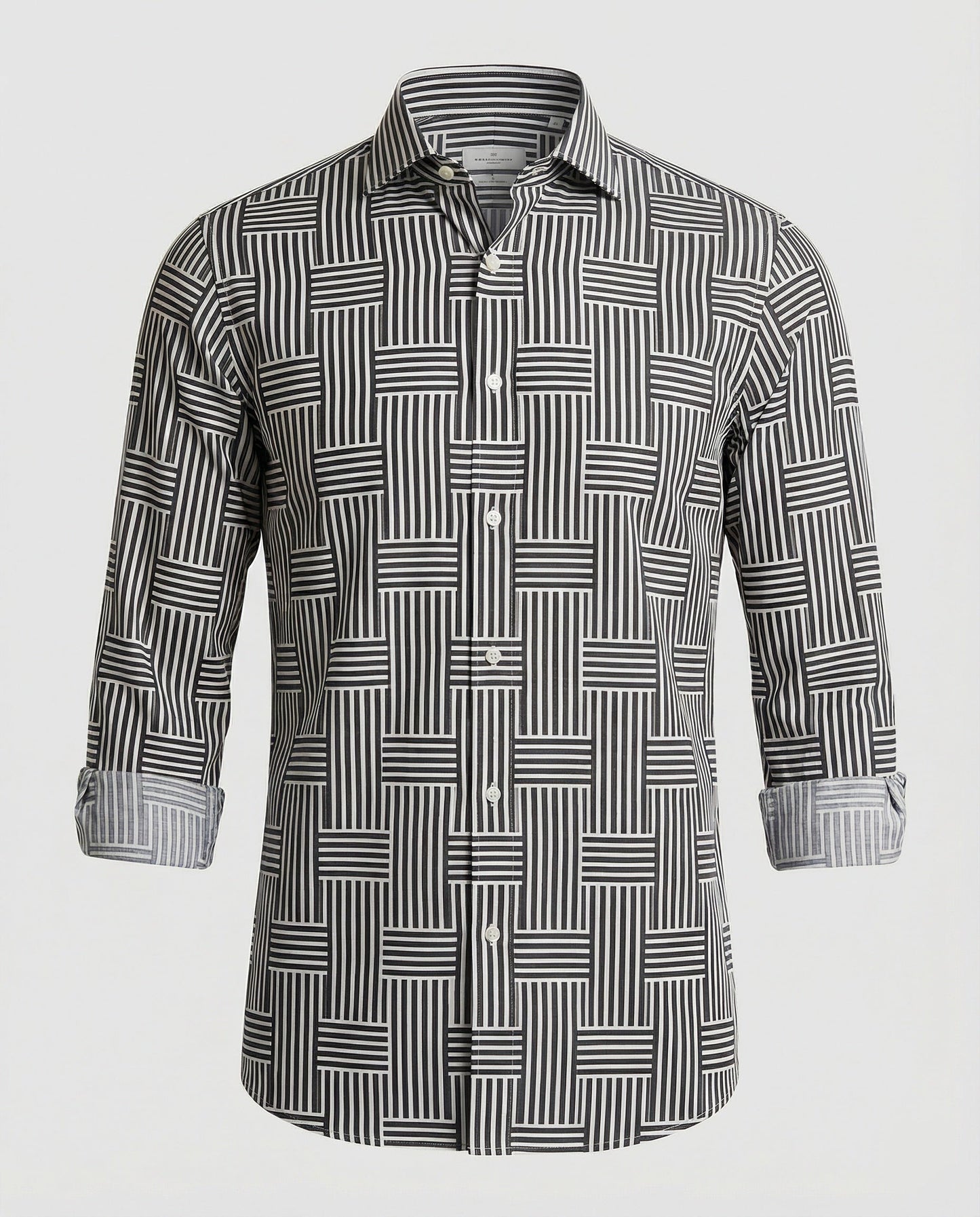 Camicia Uomo Business Manica Lunga Rigata Slim Fit
