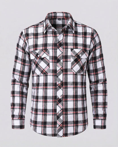 Camicia Uomo Flanella Quadri Casual