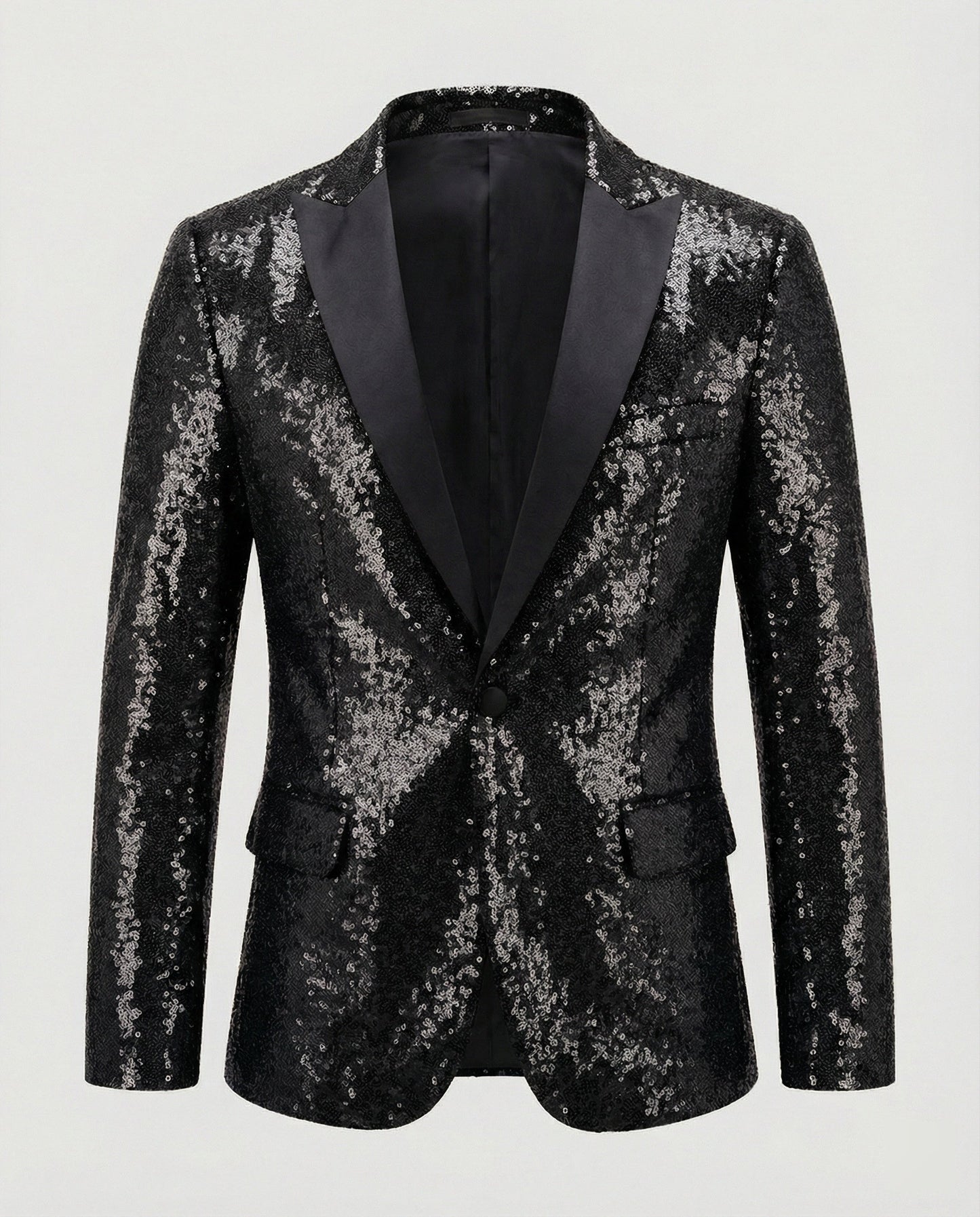 Blazer Uomo Paillettes Lucido Slim Fit