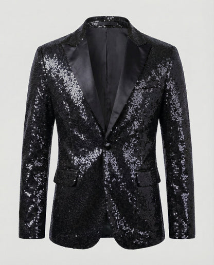 Blazer Donna con Paillettes Vestibilità Classica