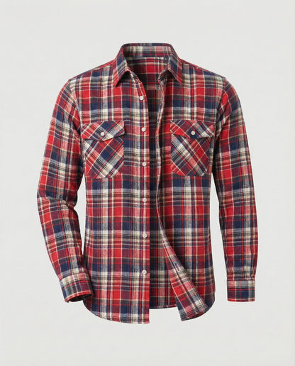 Camicia Uomo Flanella Quadri Casual