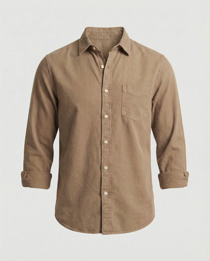 Camicia Uomo Manica Lunga Classica con Taschino