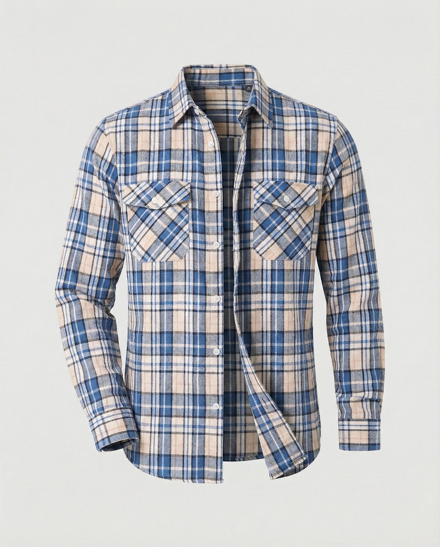 Camicia Uomo Flanella Quadri Casual