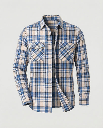 Camicia Uomo Flanella Quadri Casual