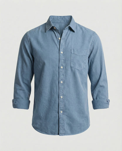 Camicia Uomo Manica Lunga Classica con Taschino