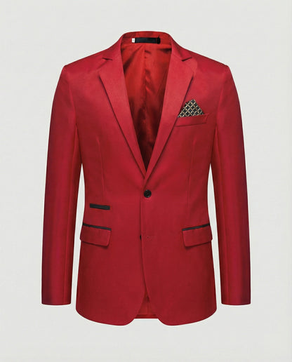 Giacca Uomo Satinata Elegante Slim Fit