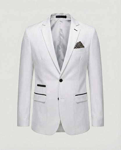 Giacca Uomo Satinata Elegante Slim Fit