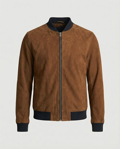 Giacca Bomber Uomo in Velour Vestibilità Classica - Brentozzi