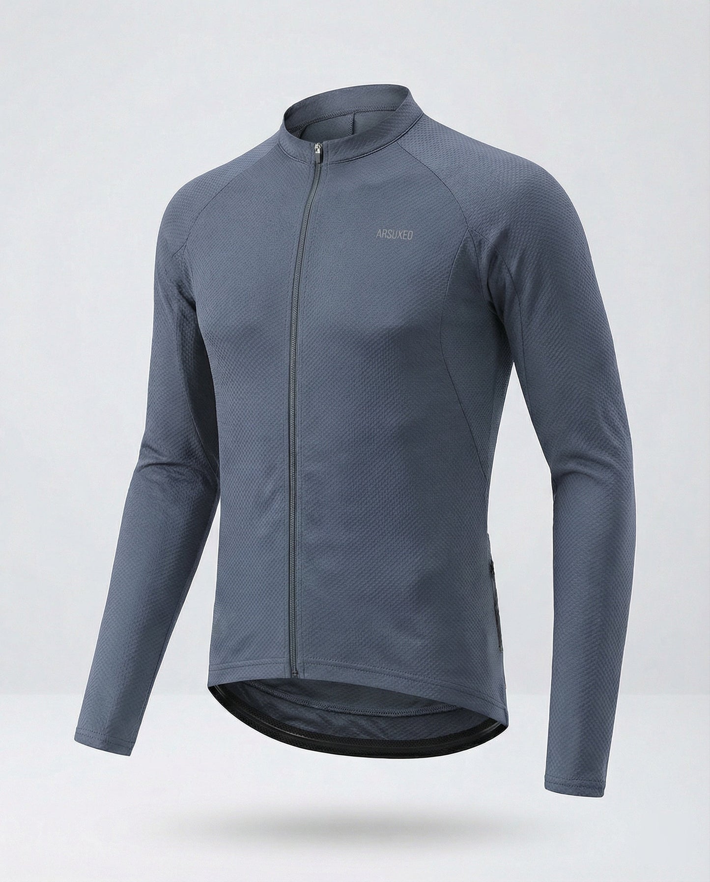 Maglia Ciclismo Uomo Manica Lunga con Tasche Posteriori