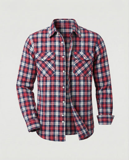 Camicia Uomo Flanella Quadri Casual