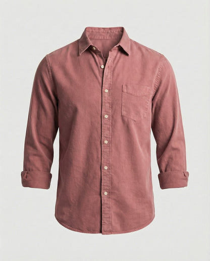 Camicia Uomo Manica Lunga Classica con Taschino