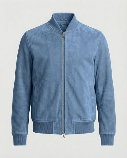 Giacca Bomber Uomo Effetto Pelle Casual