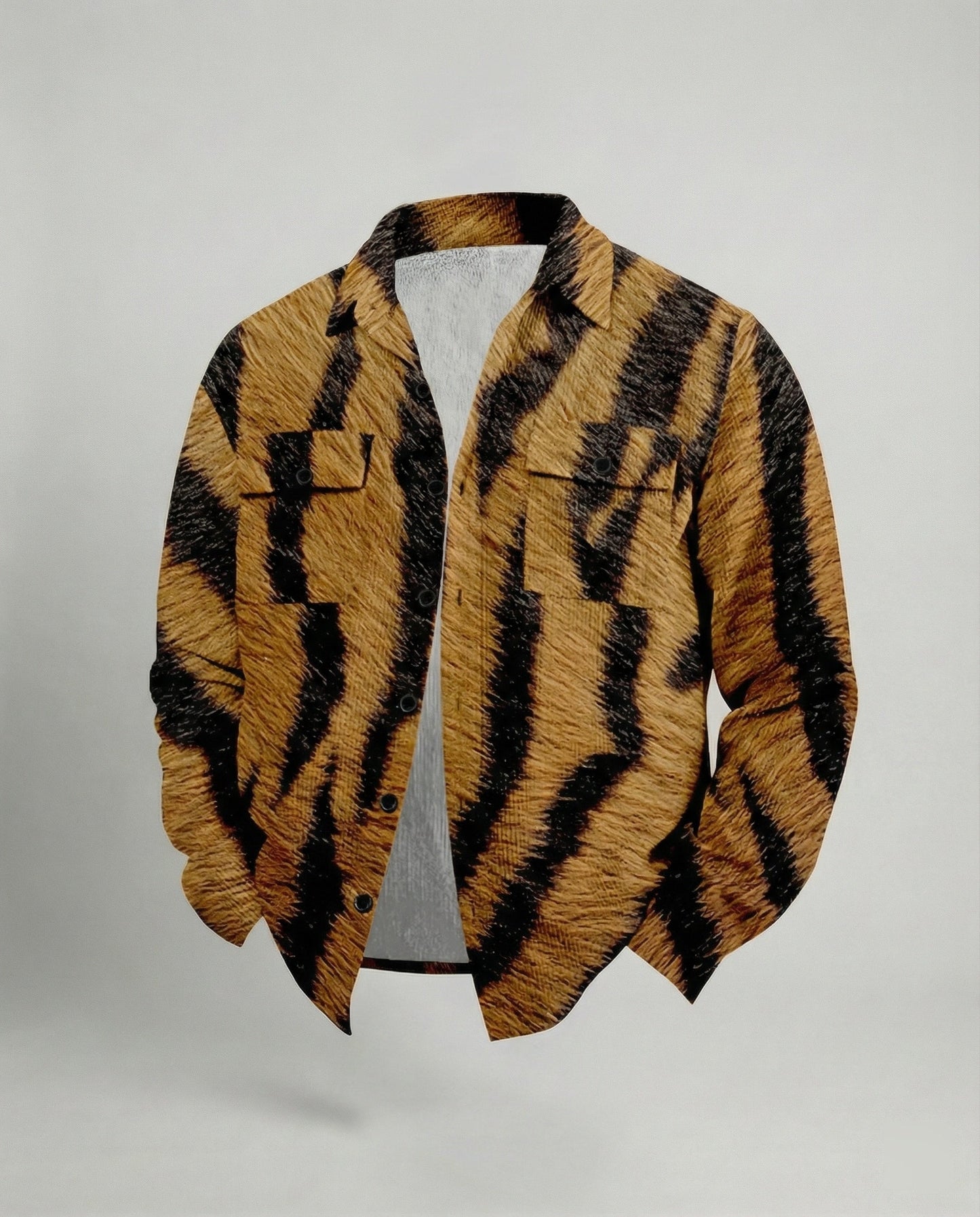 Camicia Uomo in Velluto Manica Lunga Casual