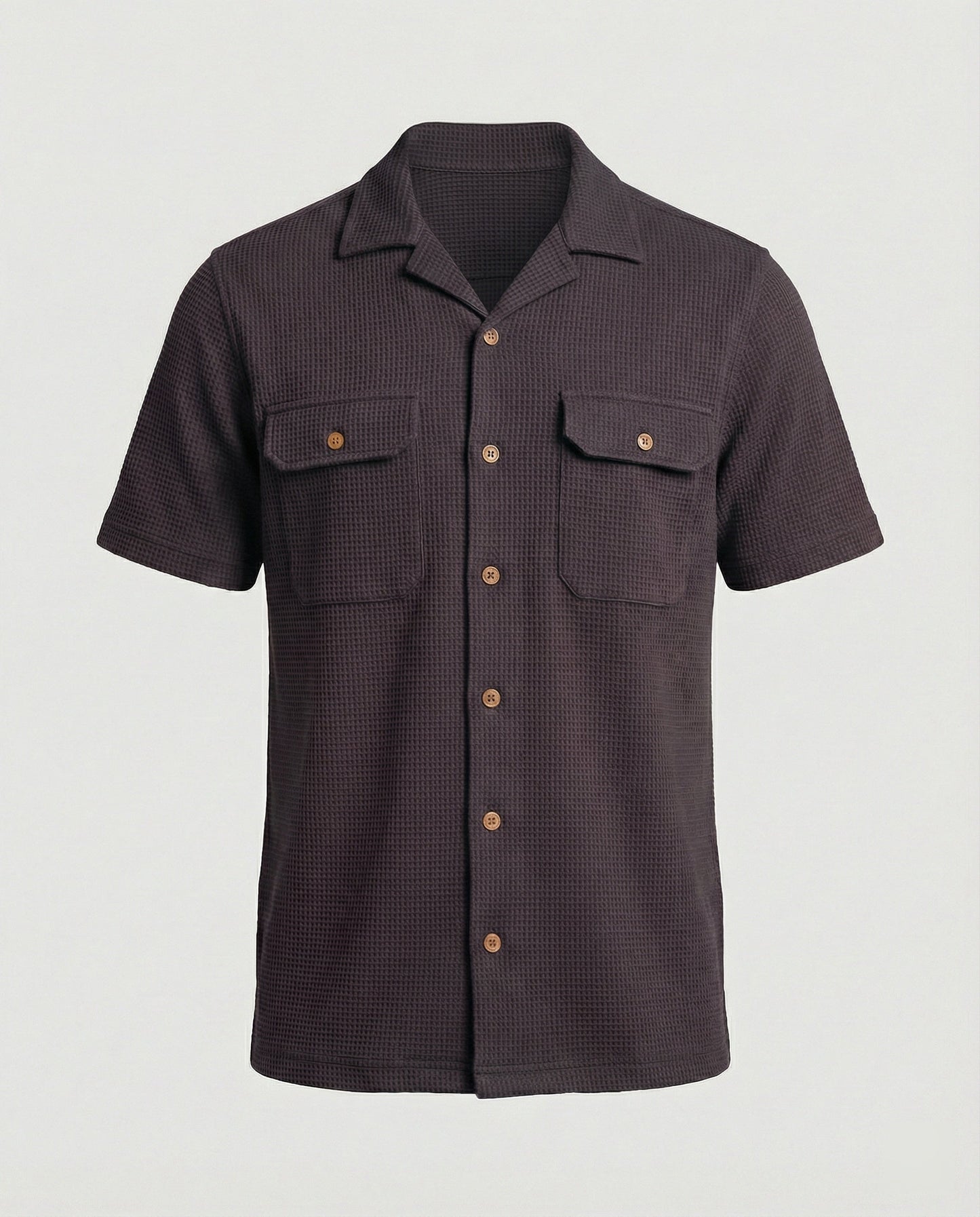 Camicia Uomo Manica Corta con Tasche sul Petto
