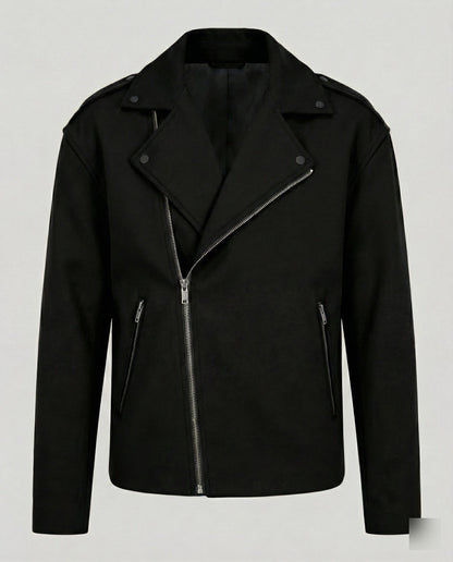 Gilet Uomo in Pelle Stile Biker
