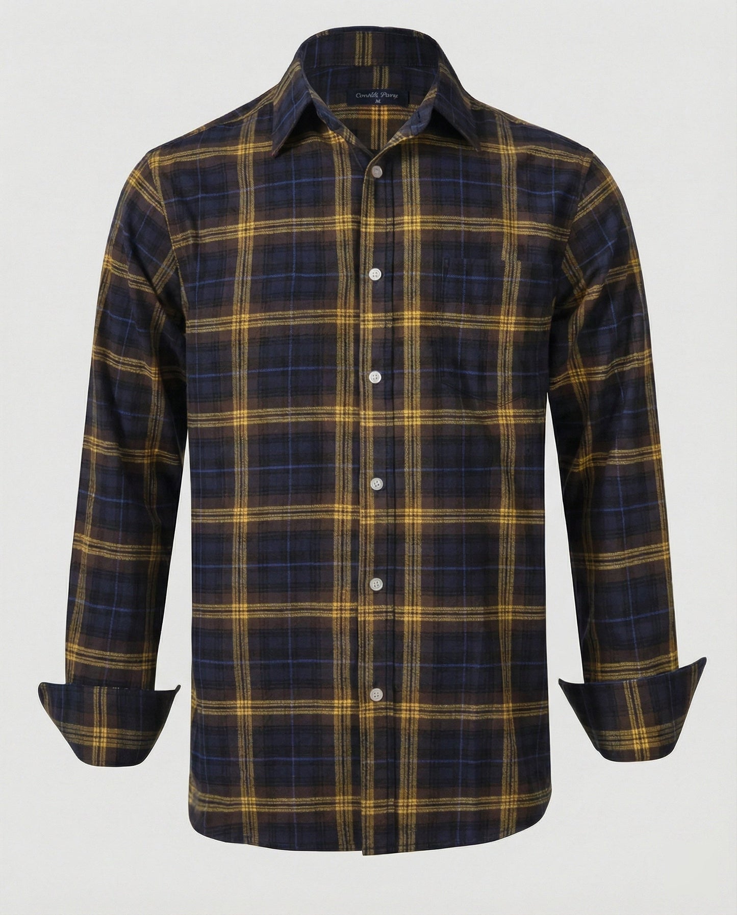 Camicia Uomo Flanella Manica Lunga Quadri