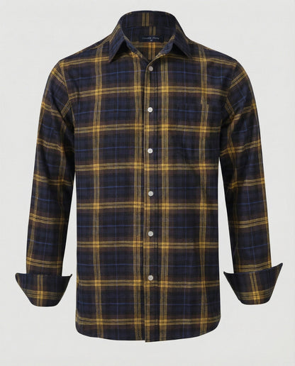 Camicia Uomo Flanella Manica Lunga Quadri